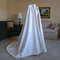 200CM chal de novia capa de satén chal blanco con capucha