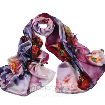 Bufanda flowers primavera Lengthen Spray the flower Long Real silk - Página 5