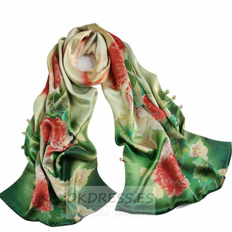 Bufanda flowers primavera Lengthen Spray the flower Long Real silk - Página 3