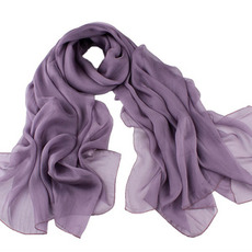 Bufanda Spray the flower Countryside Real silk Pure color primavera