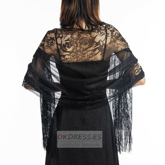 Chal de encaje Vestido de noche nupcial Chal Fiesta Cena Chal de encaje Bufanda 185 * 65CM - Página 3