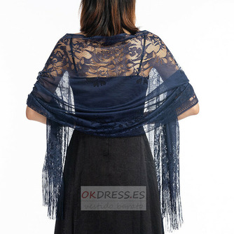 Chal de encaje Vestido de noche nupcial Chal Fiesta Cena Chal de encaje Bufanda 185 * 65CM - Página 5