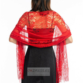 Chal de encaje Vestido de noche nupcial Chal Fiesta Cena Chal de encaje Bufanda 185 * 65CM - Página 9