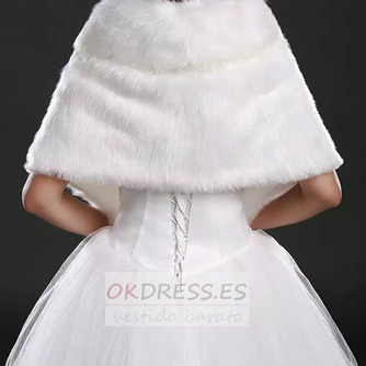 Chal de la boda Thick Invierno Sala White Super Long Romántico - Página 3