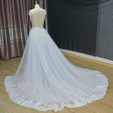 Desmontable Vestido de novia falda de tul Accesorios desmontables de falda de novia tamaño personalizado