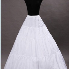 Enagua de boda Polyester taffeta Frameless Classic Elastic waist Standard