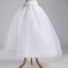 Enagua de boda Polyester taffeta Long Wedding dress Standard Three rims