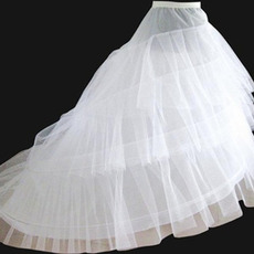 Enagua de boda Polyester taffeta Wedding dress Trailing Flouncing
