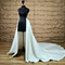 Falda de raso de boda desmontable tren de vestido removible sobrefalda de satén