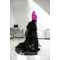Falda desmontable Falda de organza Vestido de fiesta negro Falda en capas Falda formal Falda de boda Tamaño personalizado