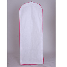 Gran polvo cubierta de blanca no tejida Vestido de boda vestidos de bolso con larga cubierta de polvo