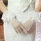 Guante de boda Full finger White Flores Thin Elegante multifunctional
