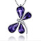 Libélula mujeres Cristal púrpura suministro por mayor collar y colgante de plata