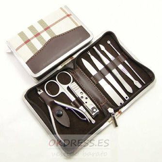 Piezas de acero inoxidable por mayor PU cuero caso 8 Top grado juego Nail Clippers - Página 1