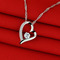 púrpura en forma de corazón de plata con incrustaciones diamantes joyas de las mujeres collar y colgante - Página 3