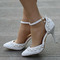 Sandalias de tacón alto sandalias de diamantes de imitación con cuentas zapatos de boda blancos