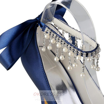 Tacones altos de diamantes de imitación de perlas Zapatos de dama de honor de boda Tacones altos de novia - Página 2