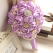 Tema morado personalizado alta novia ramo novia