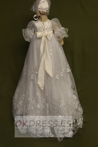 Vestido de bautizo Corte princesa Abalorio Joya Encaje Formal Falta 4