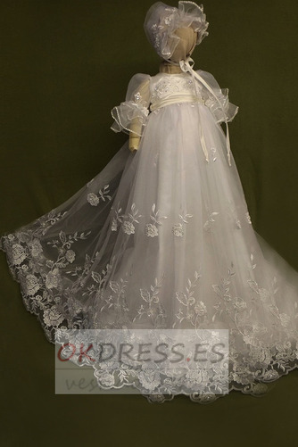 Vestido de bautizo Corte princesa Abalorio Joya Encaje Formal Falta 1