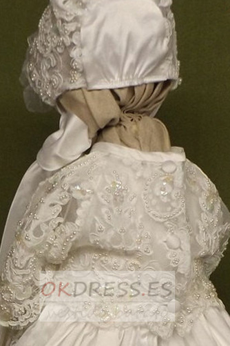 Vestido de bautizo largo Joya Arco Acentuado Alto cubierto Formal Corte princesa 2