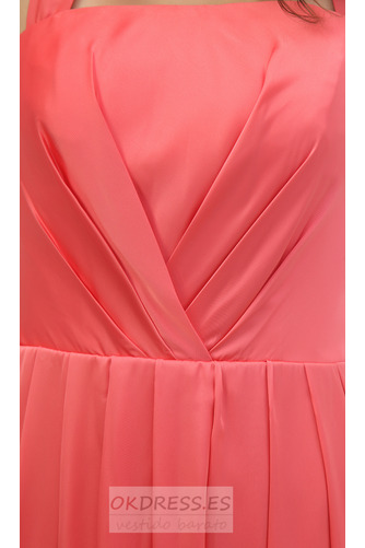 Vestido de dama de honor Escote halter Informal Satén Corte-A Hasta la Rodilla 5