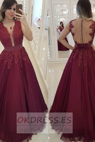 Vestido de fiesta 2019 Pera Formal Queen Anne Apliques Natural 1