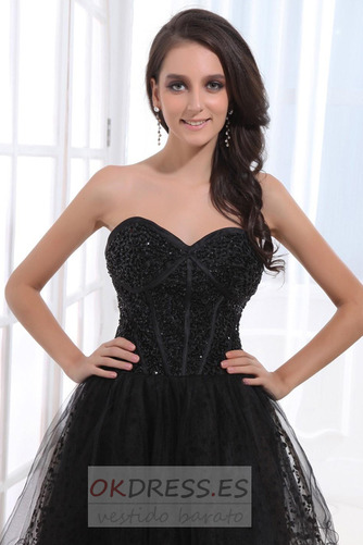 Vestido de fiesta Corte princesa Escote Corazón Oscilación Cintura Baja 5