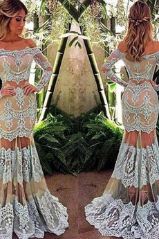 Vestido de fiesta Cremallera 2019 Transparente Natural Pera Elegante