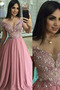 Vestido de fiesta Cremallera primavera 2019 Escote en V Manga corta Elegante - Página 2