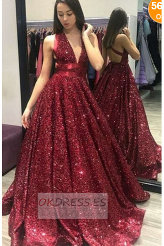 Vestido de fiesta Espalda Descubierta Moderno Corpiño Con lentejuelas 2