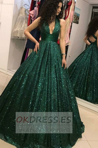 Vestido de fiesta Espalda Descubierta Moderno Corpiño Con lentejuelas 1