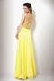 Vestido de fiesta Otoño Amarillo claro Gasa Criss Cross Espalda Descubierta - Página 2