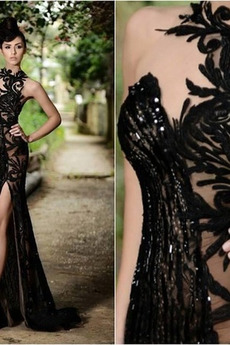 Vestido de fiesta sexy Invierno Falta 2019 Frontal Dividida Sin mangas