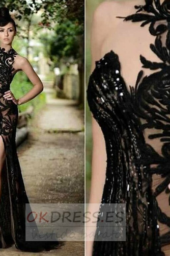 Vestido de fiesta sexy Invierno Falta 2019 Frontal Dividida Sin mangas 2