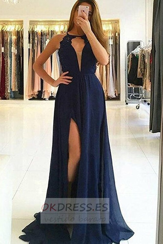 Vestido de fiesta Verano Encaje Espalda Descubierta Corte-A Joya Encaje 1