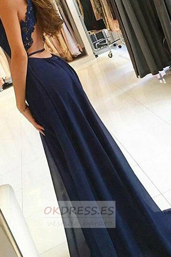 Vestido de fiesta Verano Encaje Espalda Descubierta Corte-A Joya Encaje 2