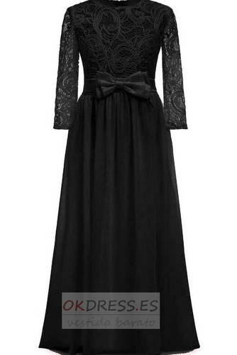 Vestido de flores niña Corte-A Falta Cola Barriba Drapeado Elegante Sin mangas 6