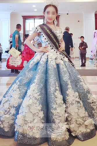 Vestido de flores niña 2019 Otoño Sin mangas Hasta el Tobillo Falta Formal 1