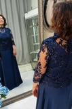 Vestido de la madre 2019 Natural Triángulo Invertido Corte-A Hasta el suelo