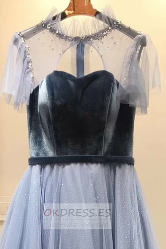 Vestido de noche 2019 Pura espalda Capa Multi Elegante Escote con cuello Alto 6