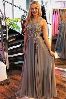 Vestido de noche Espalda Descubierta Elegante Hasta el suelo Corte-A