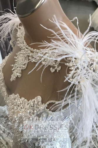 Vestido de novia 2019 Capa de encaje Natural sexy Encaje Delgado 3