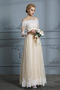 Vestido de novia 2019 Escote con Hombros caídos Encaje Moderno Capa de encaje - Página 3