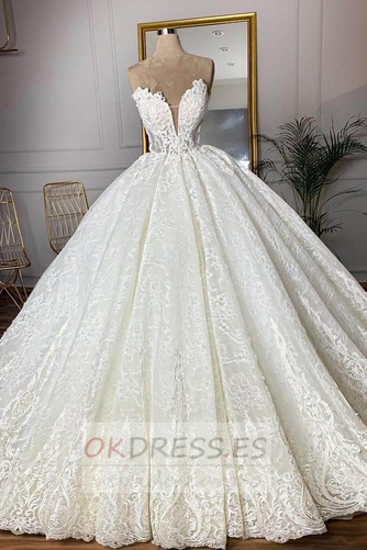 Vestido de novia 2019 Natural primavera Corte-A Drapeado Triángulo Invertido 3