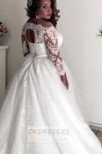 Vestido de novia 2019 Natural Sala Corte-A Lazos tul 2