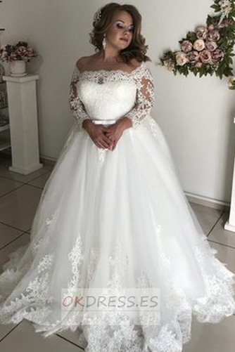 Vestido de novia 2019 Natural Sala Corte-A Lazos tul 1