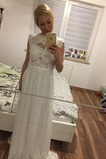 Vestido de novia 2019 Playa Capa de encaje Encaje Elegante Verano
