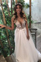 Vestido de novia 2019 Sin mangas Escote en V Rosetón Acentuado Natural - Página 3