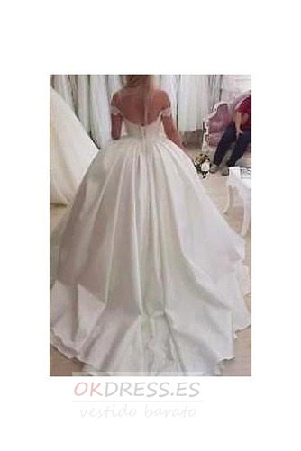 Vestido de novia 2019 Triángulo Invertido Escote con Hombros caídos 2